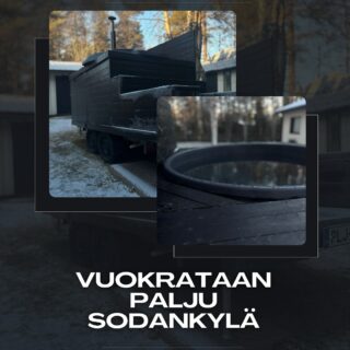 Hei,
Olemme lisänneet uusia palvelu vaihtoehtoja yrityksemme tarjontaan ja tässä niistä yksi Vedettävän Paljun Vuokrausta Sodankylän alueelle.

Ajatuksena on tarjota paljua yksityisille kuin yrityksille vapaa-ajan elämyksien luontiin, juhliin, viikonlopuille tai tapahtumiin.

Hinta:
- 80€ /päivä
- 150€ /viikonloppu

Paljuun voi liittää sähkölaitteita, valoja, äänentoistoa tai muita laitteita.

Lisää aiheesta voit lukea meidän nettisivuiltamme!

Ei tässä muuta…

#sodankylä #sodankyläpalju #palju #vuokrataanpalju #paljuilu #lappipalju #paljukärry #vedettäväpalju #paljusodankylä